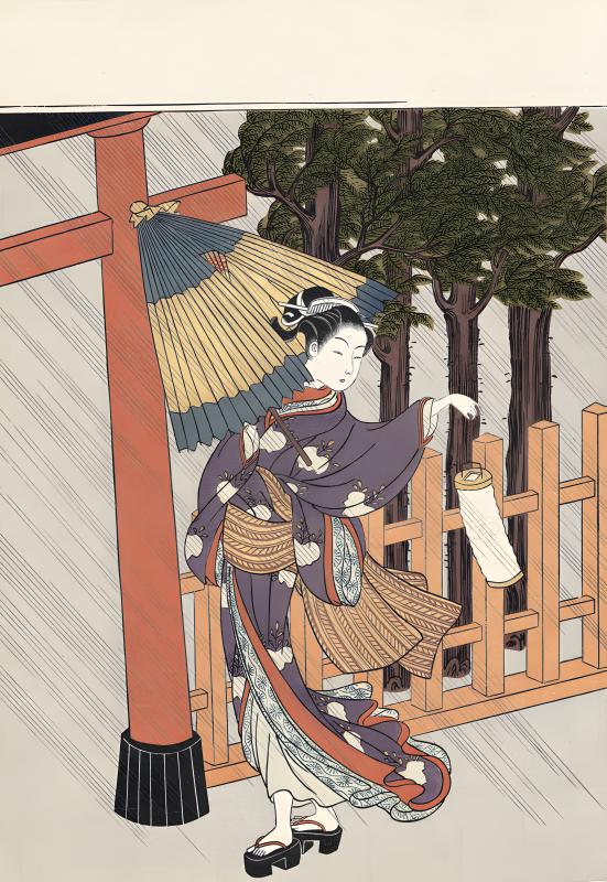 浮世絵版画》雨中夜詣 | 山川出版社オンラインショップ