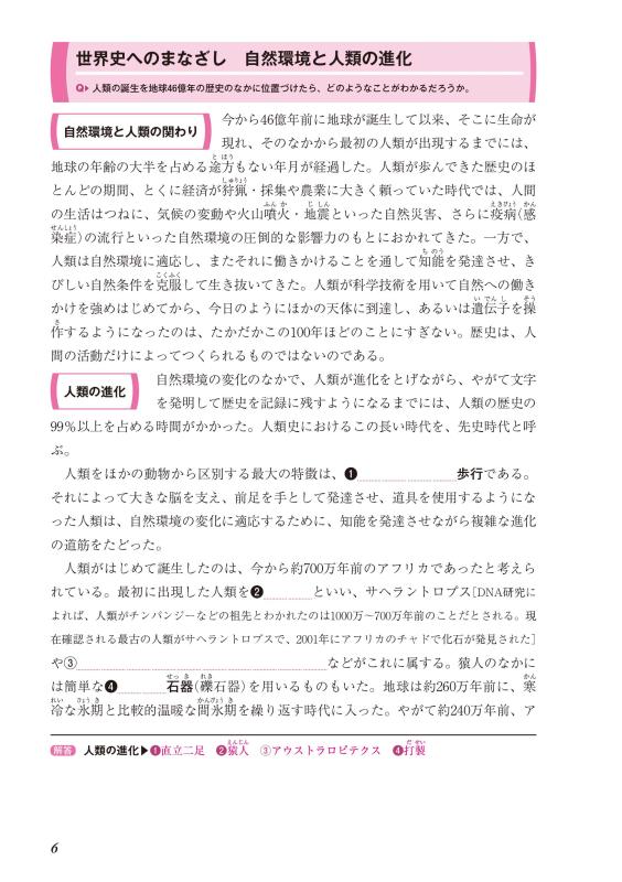 世界史探究 書きこみ教科書詳説世界史（世探704準拠） | 山川出版社
