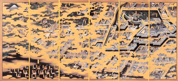 新品 江戸図屏風 サイズ横62㎝高さ29㎝ 2枚セットNO.2 江戸図屏風 | 山川出版社オンラインショップ