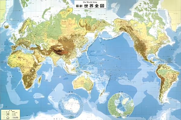 最新世界全図（地勢図）スプリングローラー式 | 山川出版社