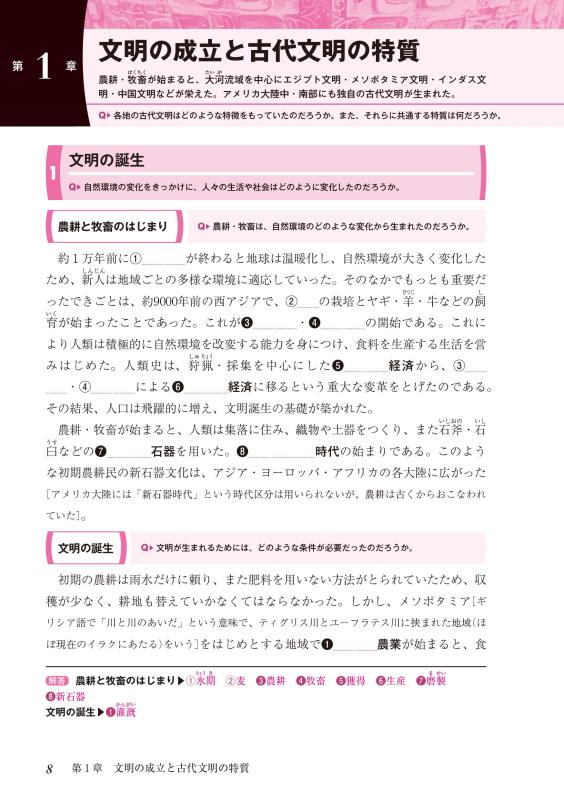世界史探究 書きこみ教科書詳説世界史（世探704準拠） | 山川出版社