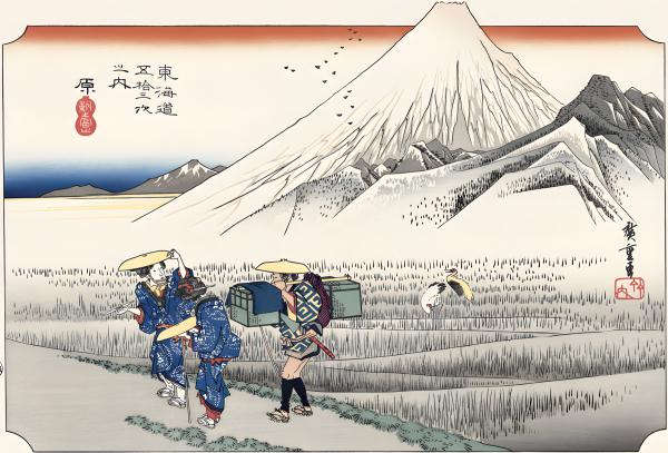 手彩色版画【朝焼け富士】原画 浮世絵版画》原 朝之富士 | 山川出版社オンラインショップ